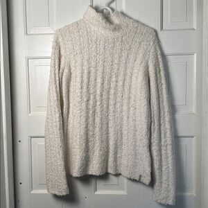 Columbia White Knit Womens Sweater Size Medium High neck Tank Built